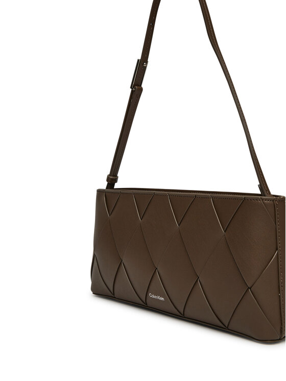 Calvin Klein Calvin Klein Torbica Ck Woven Elongated Shoulder Bag K60K612992 Smeđa