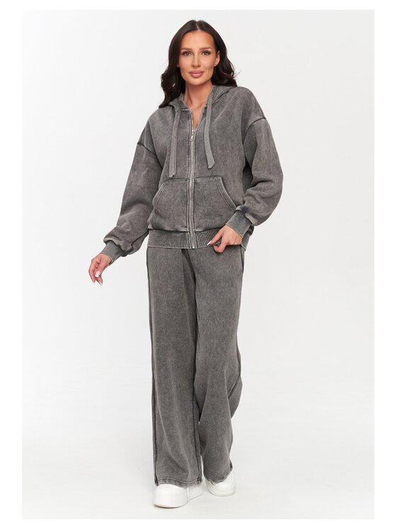 Makadamia Makadamia Dres C74 Szary Loose Fit