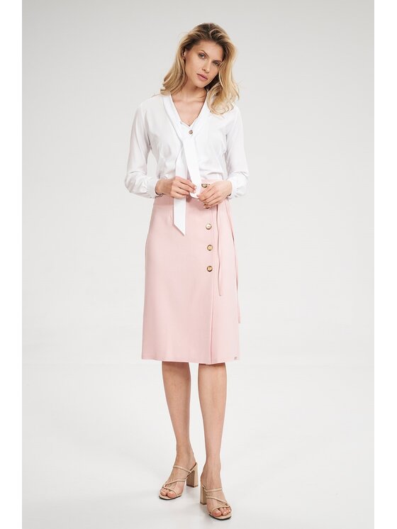 FIGL FIGL Spódnica midi M697 Różowy Bodycon Fit