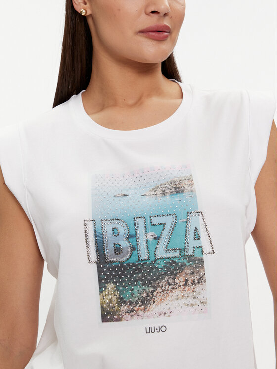 Liu Jo Liu Jo T-shirt MA4332 J5003 Bianco Regular Fit