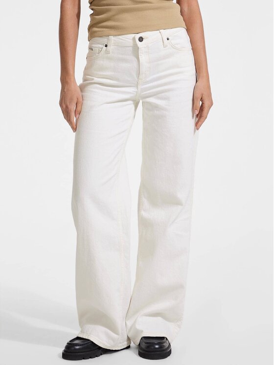 Guess Jeans Guess Jeans Jeansy 175531 Bílá Relaxed Fit