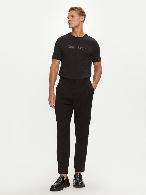 Calvin Klein Calvin Klein T-Shirt Raised Line Logo K10K113587 Schwarz Regular Fit
