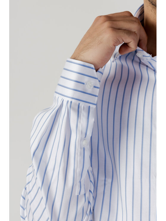 Calvin Klein Calvin Klein Camicia TWILL STRIPE FITTED Blu Fitted Fit