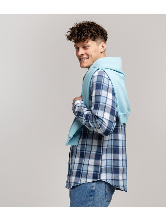 Lee Cooper Lee Cooper Koszula SCOTT 5817 Niebieski Regular Fit