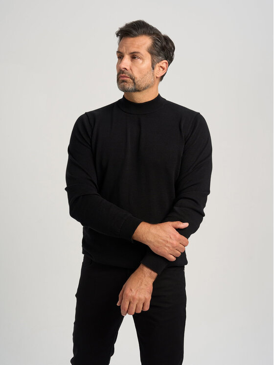 Willsoor Willsoor Sweter 71413 Czarny Regular Fit