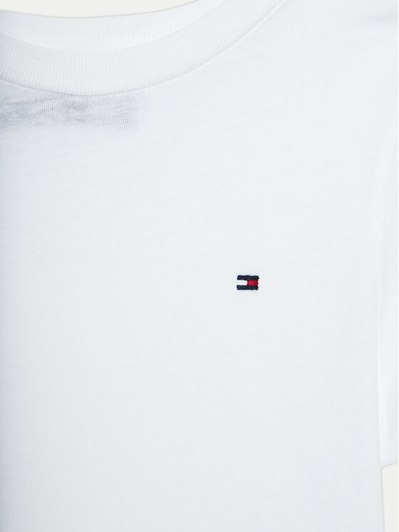 Tommy Hilfiger Tommy Hilfiger T-Shirt KB0KB04140 S Biały Regular Fit
