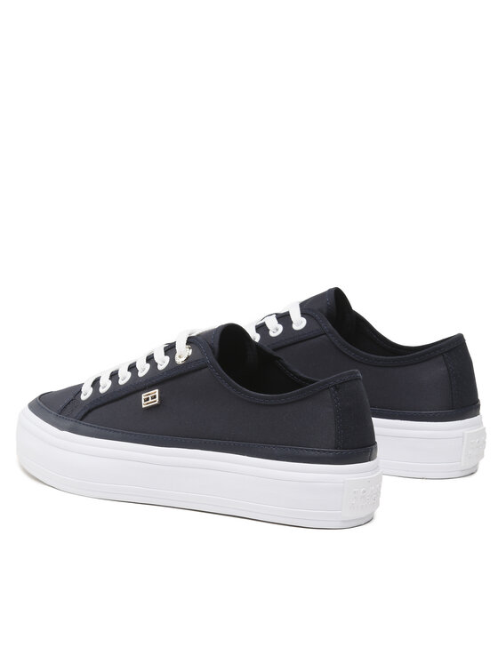 Tommy Hilfiger Tommy Hilfiger Sneakers aus Stoff Essential Vulc Canvas Sneaker FW0FW07459 Dunkelblau