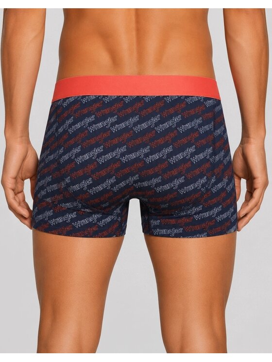 Wrangler Wrangler Bokserki Graph 3 Pack Cotton Elastane Trunks Niebieski