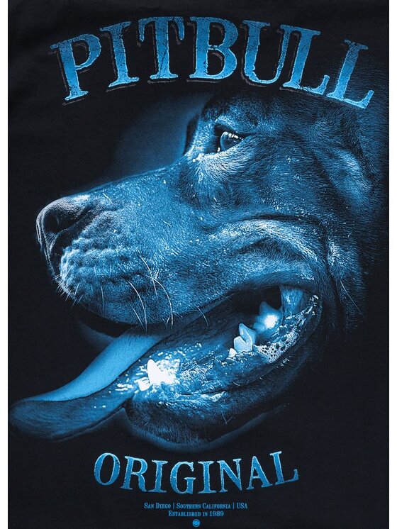 PITBULL PITBULL T-Shirt Koszulka męska MIDNIGHT S Czarny Regular Fit