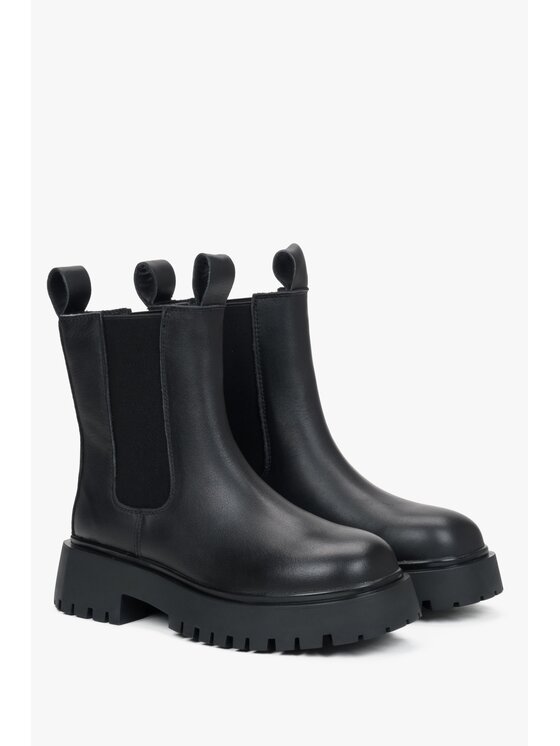 Estro Estro Μποτάκια με λάστιχο ER00116067 Μαύρο