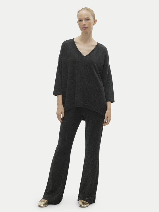 Vero Moda Vero Moda Πλεκτό παντελόνι Kanva 10296871 Μαύρο Regular Fit
