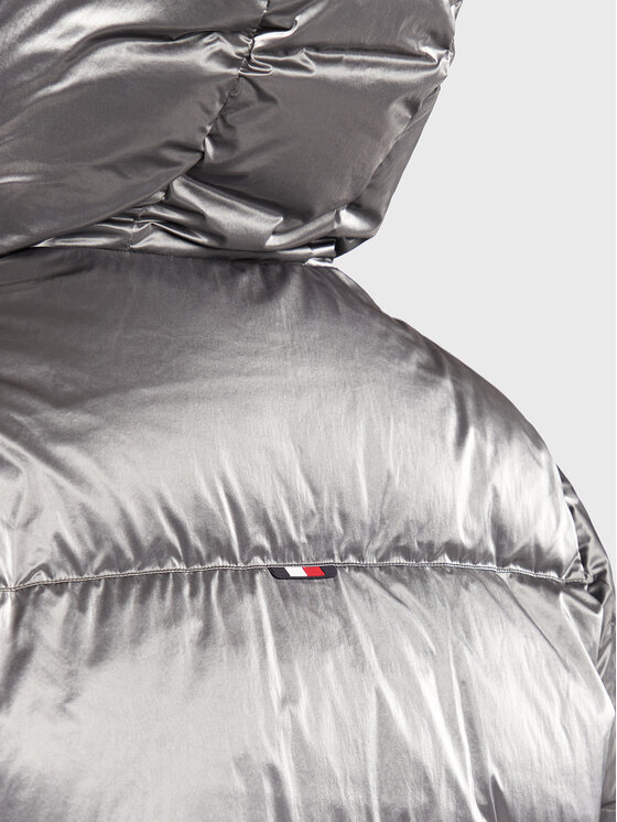 Tommy Hilfiger Tommy Hilfiger Μπουφάν πουπουλένιο Metallic WW0WW35935 Ασημί Loose Fit