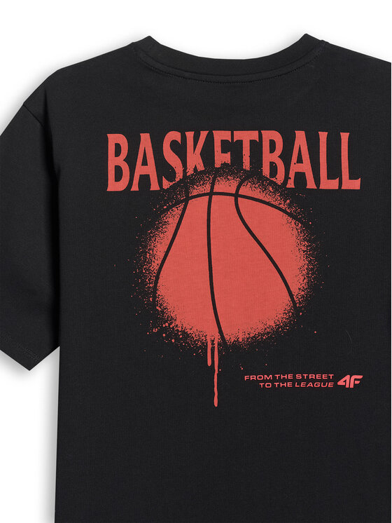 4F 4F T-Shirt STREET SPORT Czarny Loose Fit