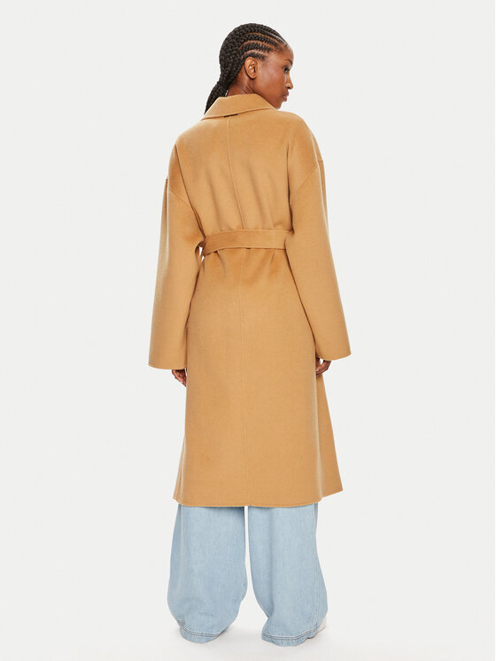 Calvin Klein Calvin Klein Płaszcz wełniany K20K207089 Beżowy Oversize