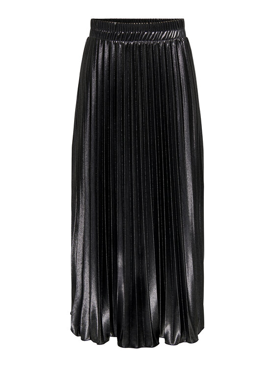 ONLY ONLY Plisovaná sukně Lyon 15330727 Černá Regular Fit