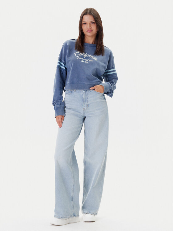 Guess Guess Bluza W5YQ24 K68I4 Niebieski Regular Fit