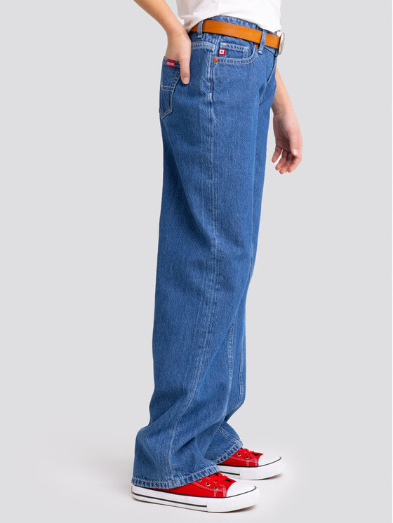 BIG STAR BIG STAR Jeansy MISAKI_528_190 Granatowy Wide Leg
