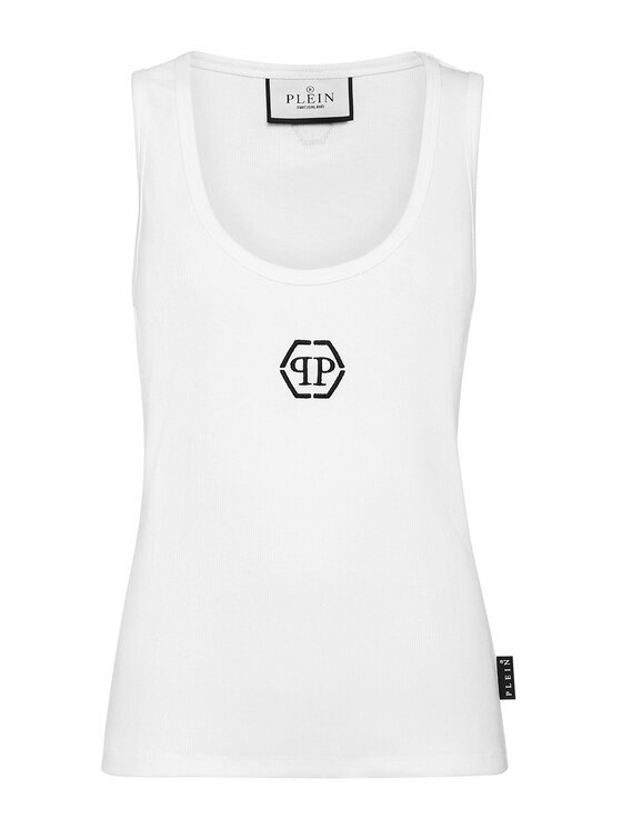 PHILIPP PLEIN PHILIPP PLEIN Tank top 9251 Biały Skin Tight Fit