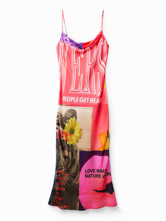 Desigual Desigual Sommerkleid Montpellier 23SWVW38 Rosa Regular Fit