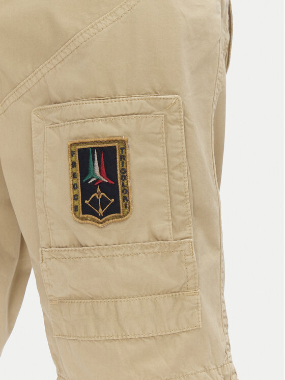 Aeronautica Militare Aeronautica Militare Bavlnené šortky 251BE041CT1122 Béžová Regular Fit