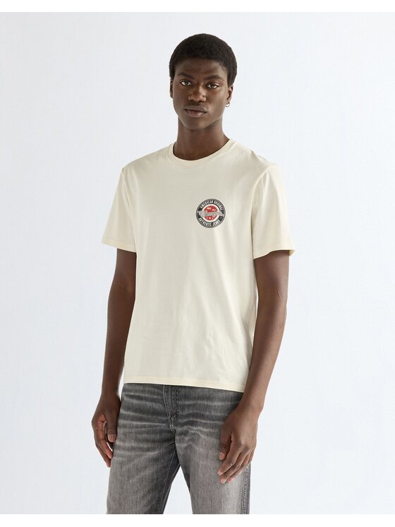 Wrangler Wrangler T-Shirt SMALL AMERICANA TEE Biały Regular Fit