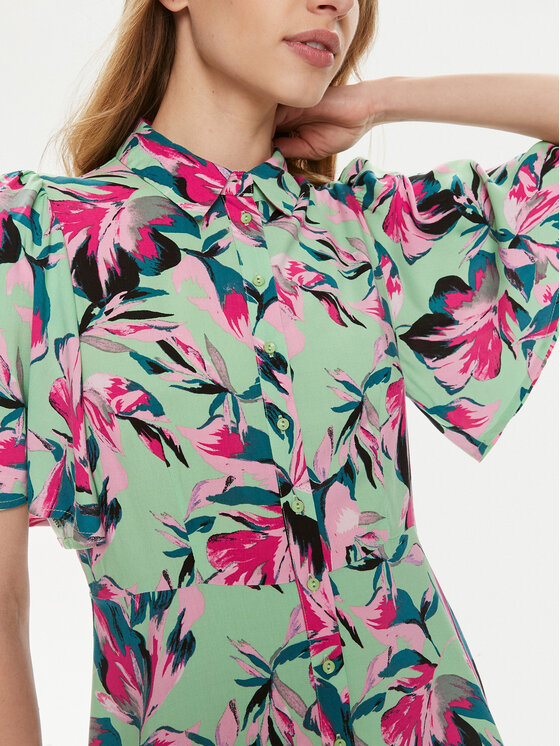 YAS YAS Sukienka koszulowa Savanna 26029347 Zielony Regular Fit
