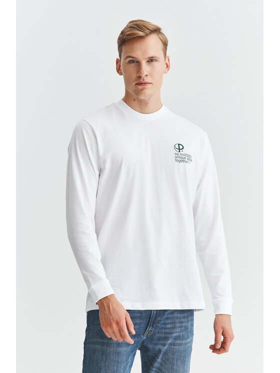 Pako Lorente Pako Lorente Longsleeve C21WF-TL-05 Biały Oversize