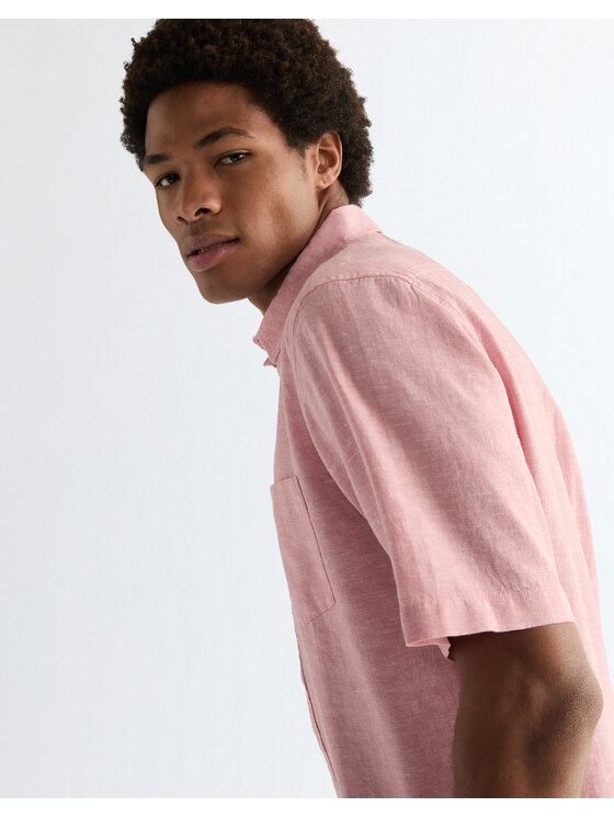 Wrangler Wrangler Koszula SS 1 PKT SHIRT Różowy Regular Fit