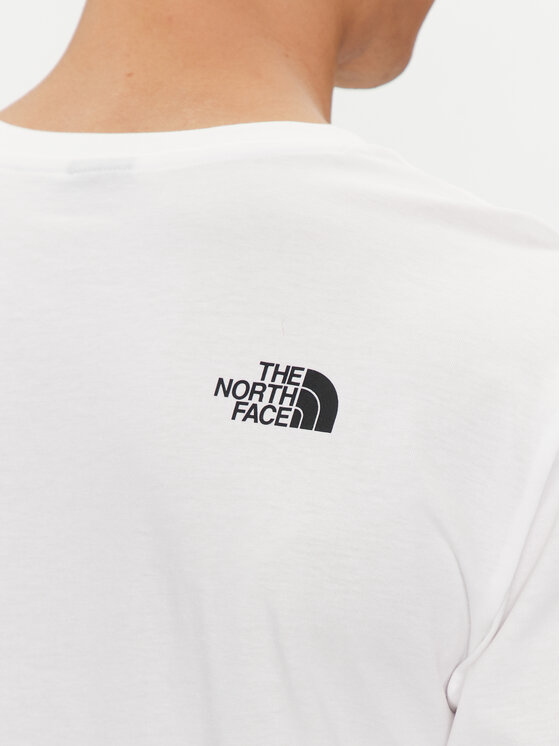 The North Face The North Face Hosszú ujjú Simple Dome NF0A87QN Fehér Regular Fit