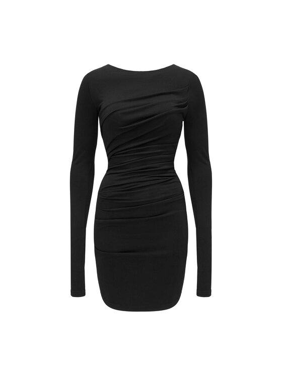 La Mania La Mania Sukienka codzienna ELEKTRA Czarny Classic Fit