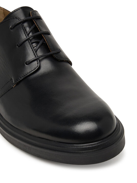 Calvin Klein Calvin Klein Īsi apavi Cupped Postman Derby Laceup Lth HM0HM01996 Melns