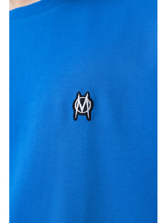 Mercur Mercur T-Shirt Monument Minilogo Niebieski Comfortable Fit