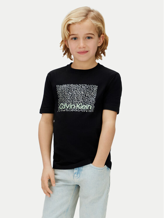 Calvin Klein Jeans Tricou Perforation LVCKSJA04B Negru Regular Fit