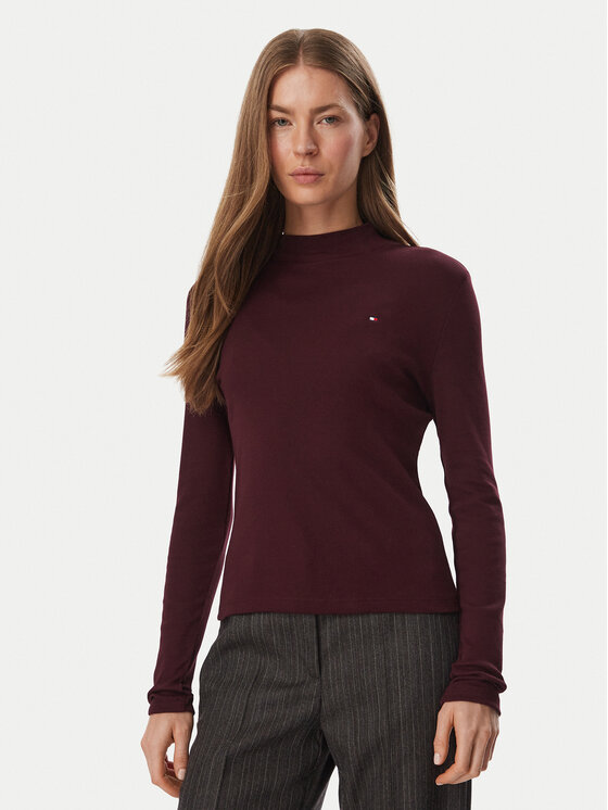 Tommy Hilfiger Tommy Hilfiger Μπλουζάκι Cody WW0WW47307 Μπορντό Slim Fit