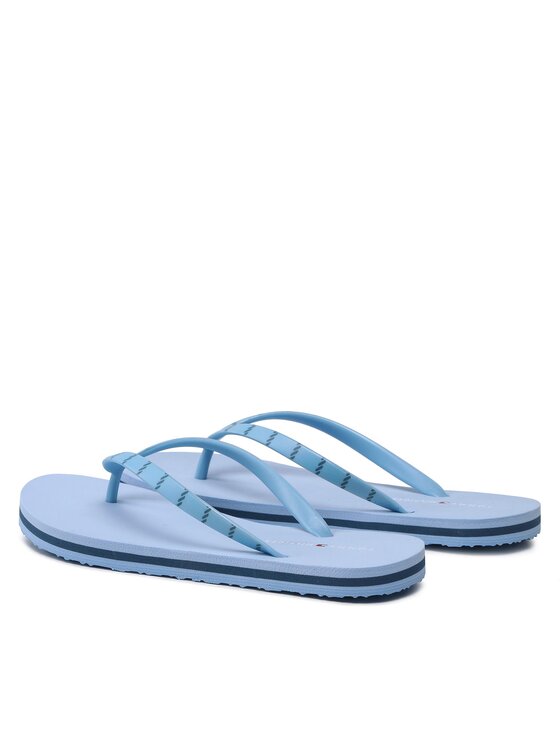 Tommy Hilfiger Tommy Hilfiger Japonki Essential Beach Sandal FW0FW07141 Błękitny