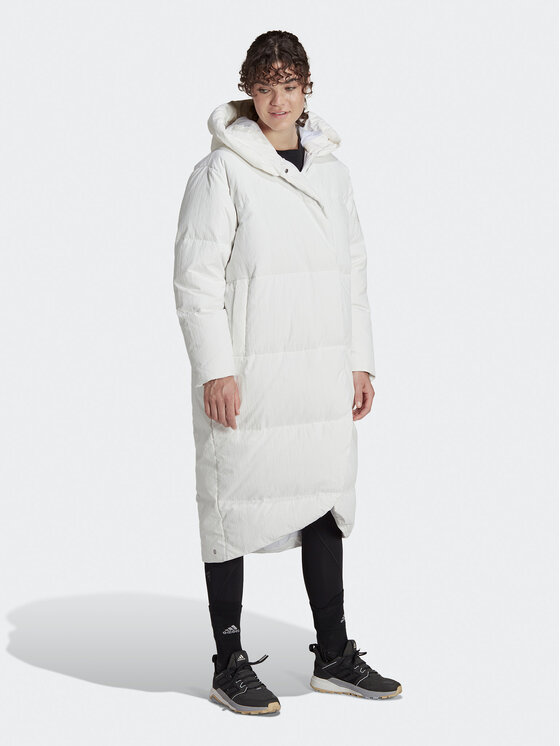 adidas adidas Μπουφάν πουπουλένιο Big Baffle Down Coat HN9939 Λευκό Loose Fit