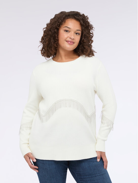 Fiorella Rubino Fiorella Rubino Maglione M809L008210N011 Bianco Regular Fit