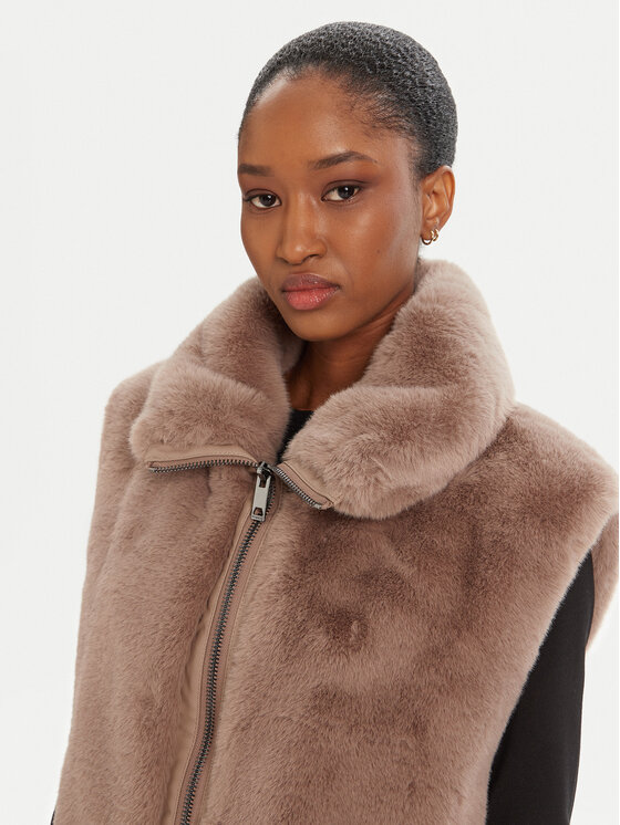 PINKO PINKO Varrukateta jakk Deyn Gilet 105107 A2WN D01 Beež Regular Fit