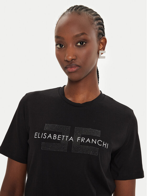 Elisabetta Franchi Elisabetta Franchi T-Shirt MA-003-46E2-V180 Μαύρο Regular Fit
