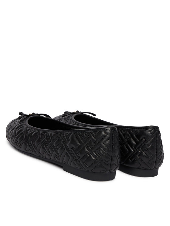Tommy Hilfiger Tommy Hilfiger Baleriny Th Quilted Ballerina FW0FW09264 Czarny