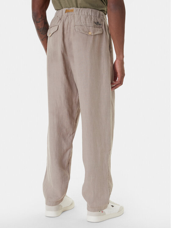 Aeronautica Militare Aeronautica Militare Штани з тканини 261PA1712UCT04293 Бежевий Comfort Fit