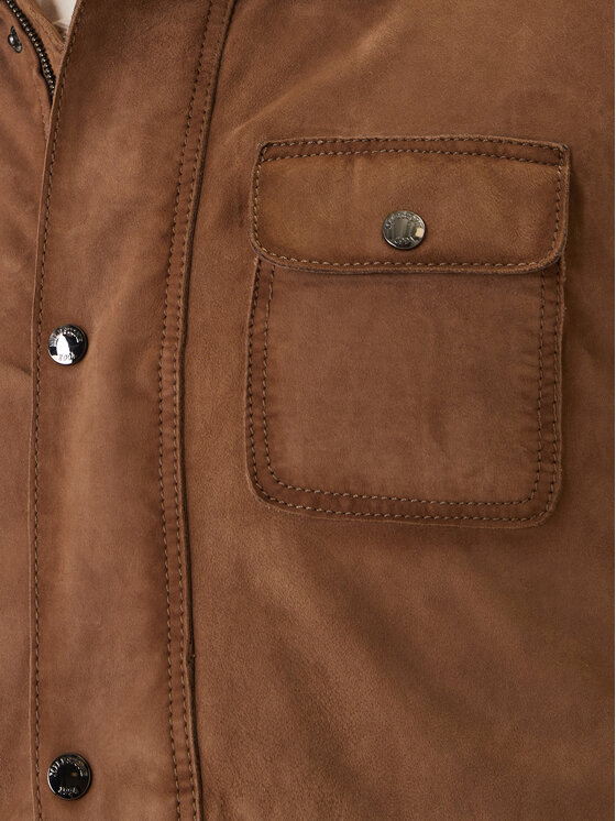 Milestone Milestone Кожено яке Elias 611613 60740 Бежов Regular Fit