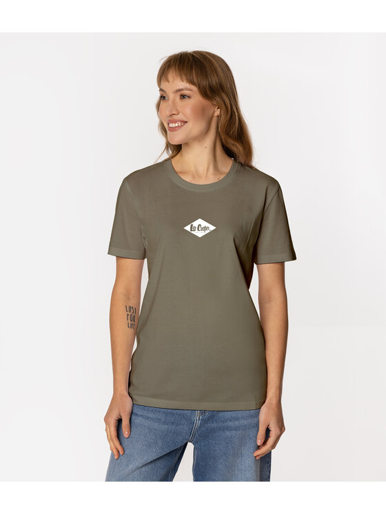 Lee Cooper Lee Cooper T-Shirt DIAMOND MINI 1160 Khaki Regular Fit