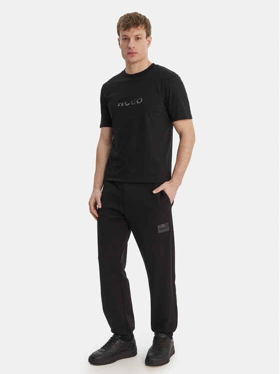 HUGO HUGO Marškinėliai Dumeo 50557437 Juoda Regular Fit
