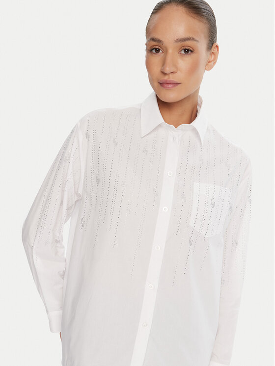 Liu Jo Liu Jo Πουκάμισο UF5240 T039A Λευκό Regular Fit