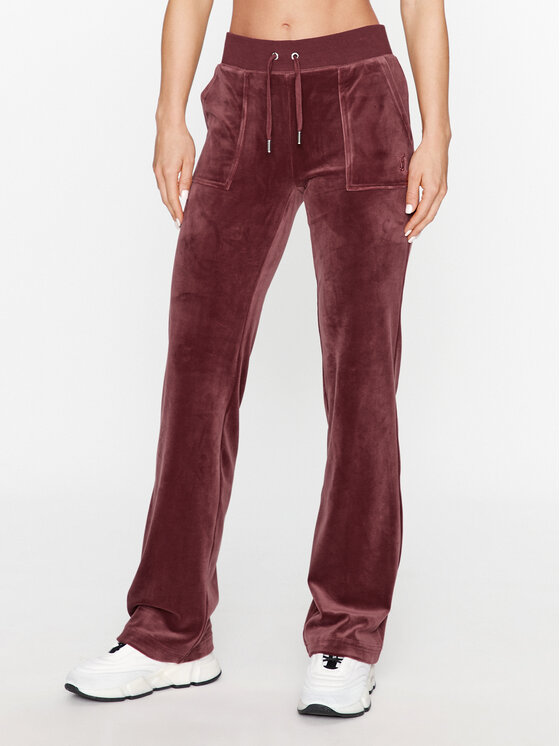 Juicy Couture Teplákové nohavice Del Ray JCAP180 Bordová Straight Fit