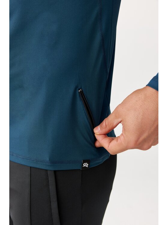 ROUGH RADICAL ROUGH RADICAL Koszulka techniczna VITAL ZIP LS Niebieski Slim Fit