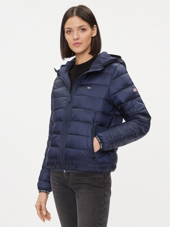 Tommy Jeans Dūnu jaka Quilted DW0DW09350 Tumši zils Regular Fit