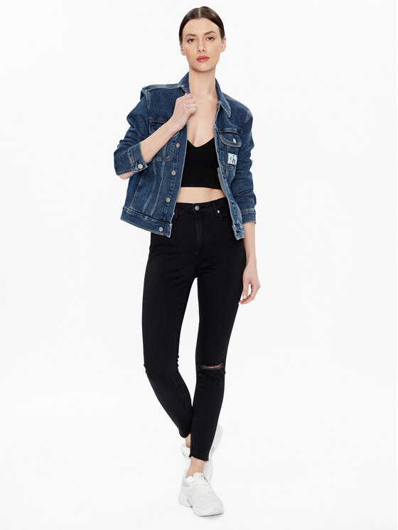 Calvin Klein Jeans Calvin Klein Jeans Traperice J20J220616 Crna Skinny Fit