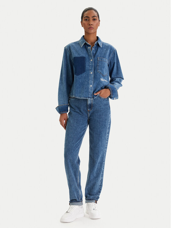 Karl Lagerfeld Jeans Karl Lagerfeld Jeans cămașă de blugi B1W11021 Albastru Regular Fit